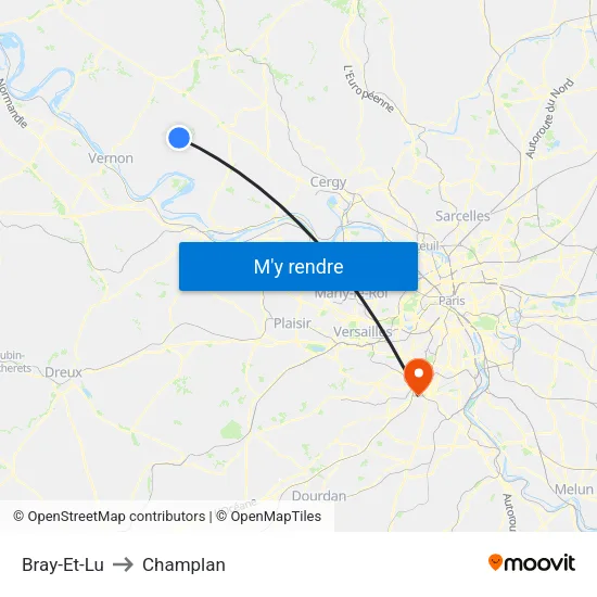Bray-Et-Lu to Champlan map