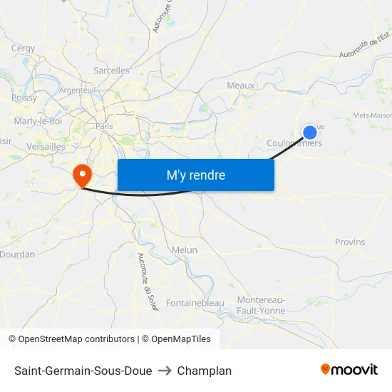 Saint-Germain-Sous-Doue to Champlan map