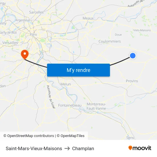 Saint-Mars-Vieux-Maisons to Champlan map