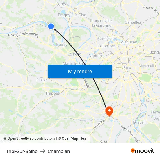 Triel-Sur-Seine to Champlan map