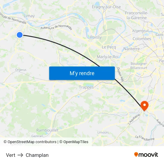 Vert to Champlan map