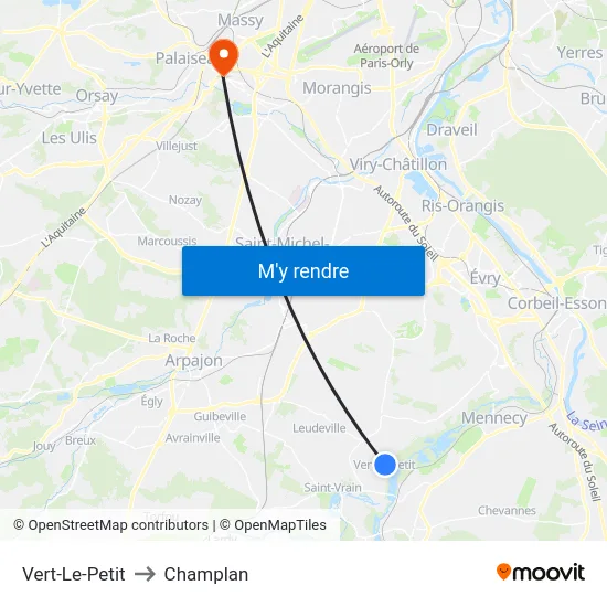 Vert-Le-Petit to Champlan map