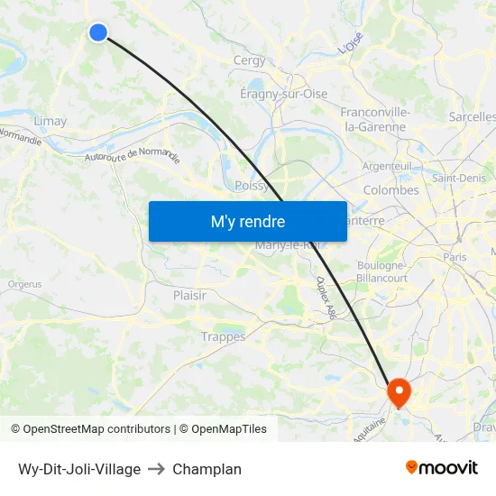 Wy-Dit-Joli-Village to Champlan map