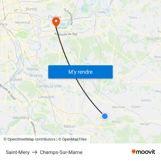 Saint-Mery to Champs-Sur-Marne map