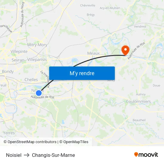 Noisiel to Changis-Sur-Marne map