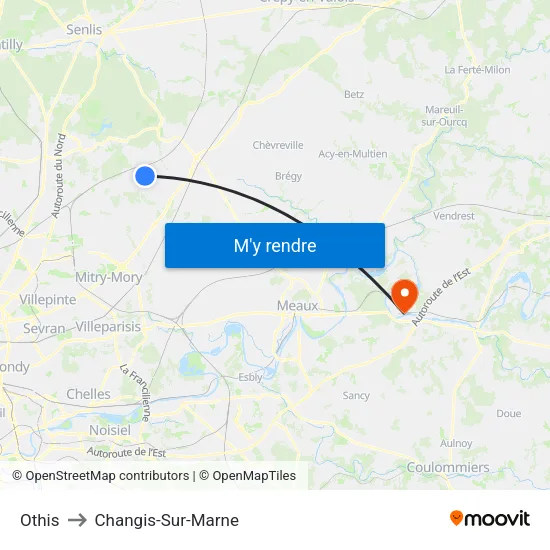 Othis to Changis-Sur-Marne map
