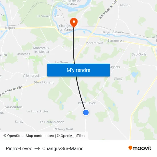 Pierre-Levee to Changis-Sur-Marne map