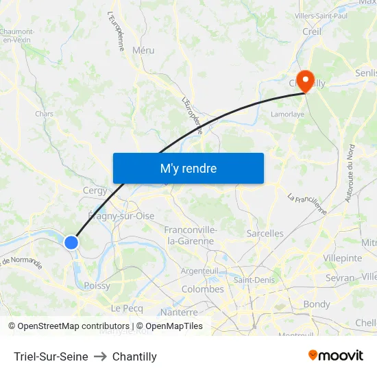 Triel-Sur-Seine to Chantilly map