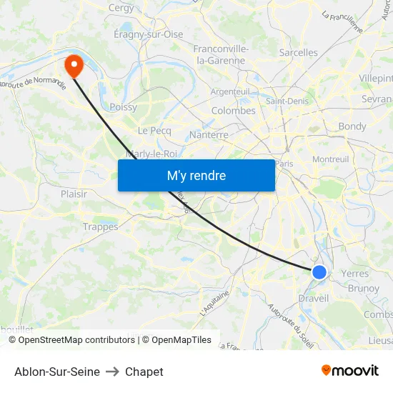 Ablon-Sur-Seine to Chapet map