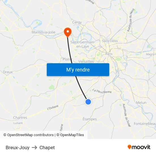 Breux-Jouy to Chapet map
