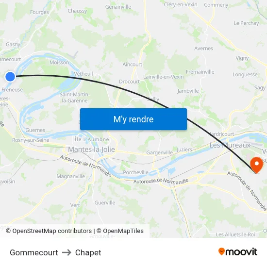 Gommecourt to Chapet map