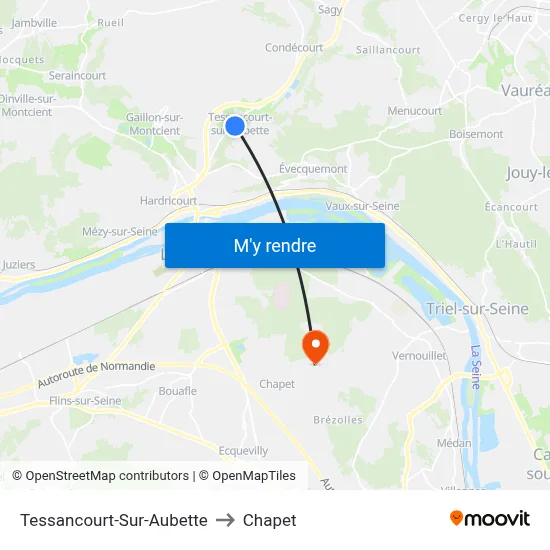 Tessancourt-Sur-Aubette to Chapet map