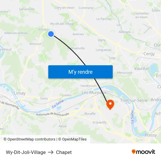 Wy-Dit-Joli-Village to Chapet map