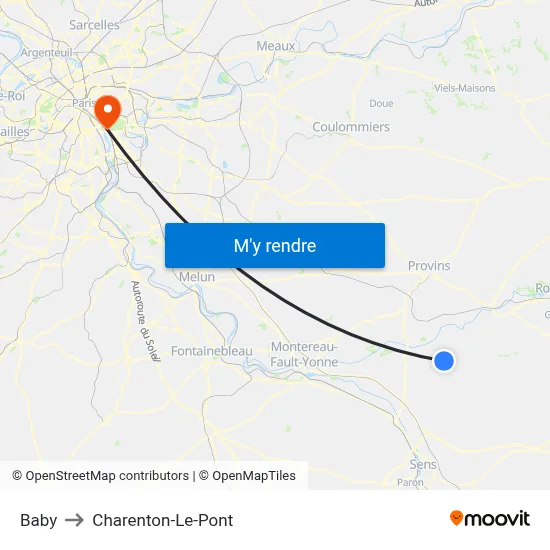 Baby to Charenton-Le-Pont map