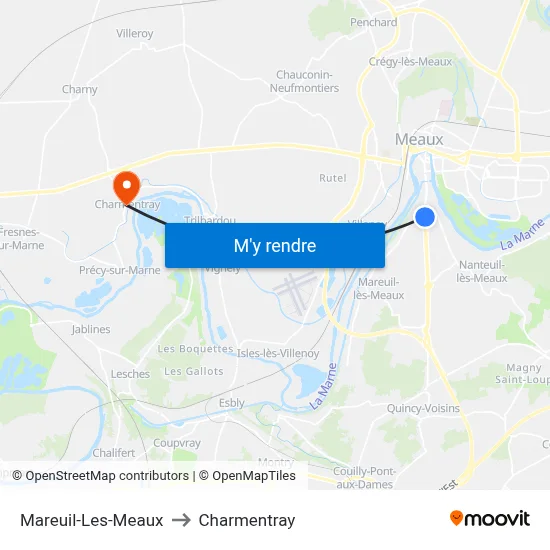 Mareuil-Les-Meaux to Charmentray map
