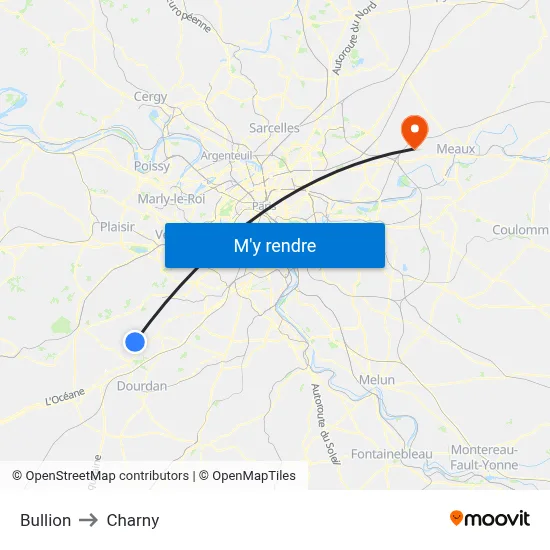 Bullion to Charny map