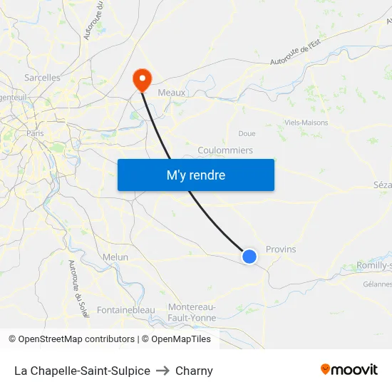 La Chapelle-Saint-Sulpice to Charny map