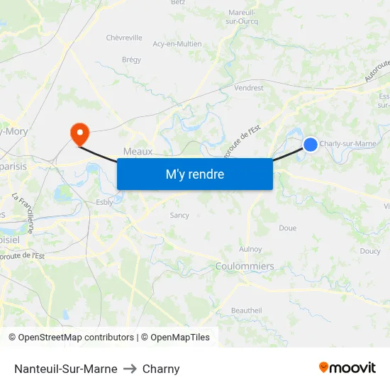 Nanteuil-Sur-Marne to Charny map