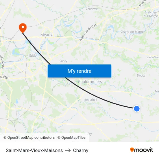 Saint-Mars-Vieux-Maisons to Charny map