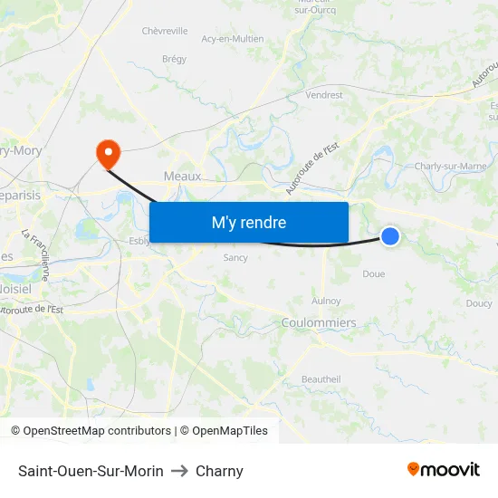 Saint-Ouen-Sur-Morin to Charny map