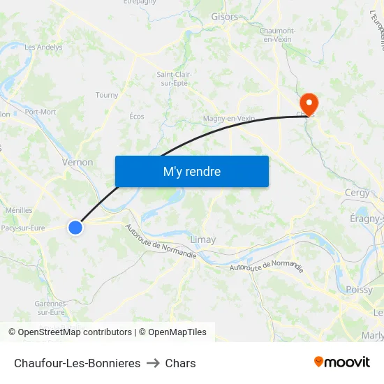 Chaufour-Les-Bonnieres to Chars map