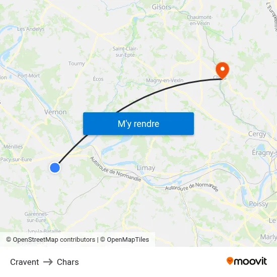 Cravent to Chars map