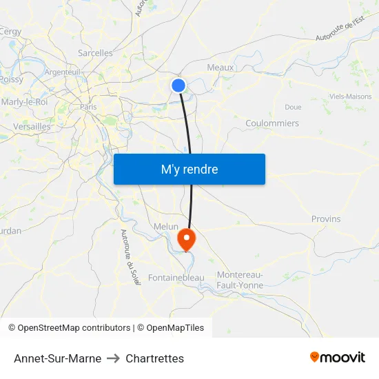 Annet-Sur-Marne to Chartrettes map