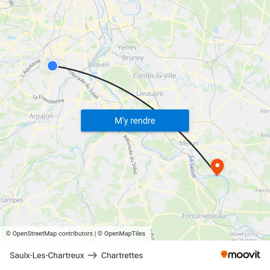 Saulx-Les-Chartreux to Chartrettes map