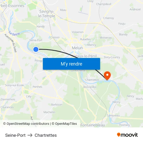 Seine-Port to Chartrettes map