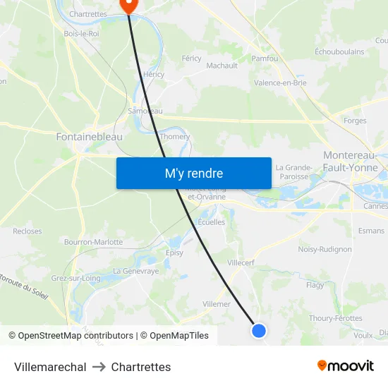 Villemarechal to Chartrettes map