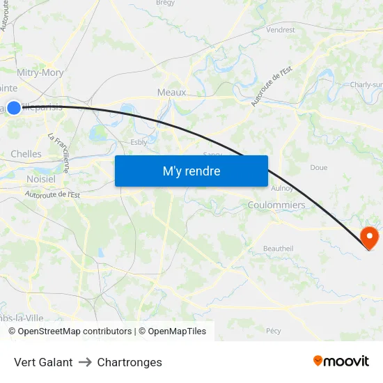 Vert Galant to Chartronges map