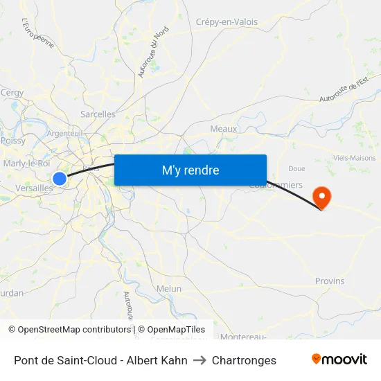 Pont de Saint-Cloud - Albert Kahn to Chartronges map