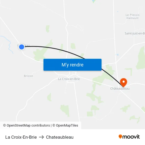 La Croix-En-Brie to Chateaubleau map