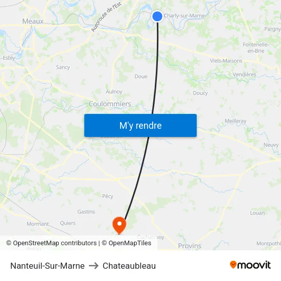 Nanteuil-Sur-Marne to Chateaubleau map