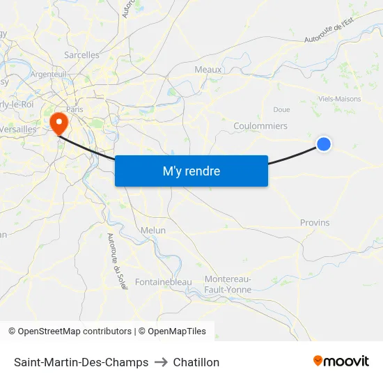 Saint-Martin-Des-Champs to Chatillon map
