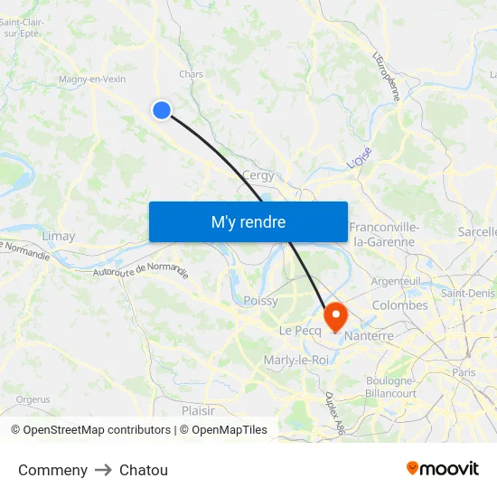 Commeny to Chatou map