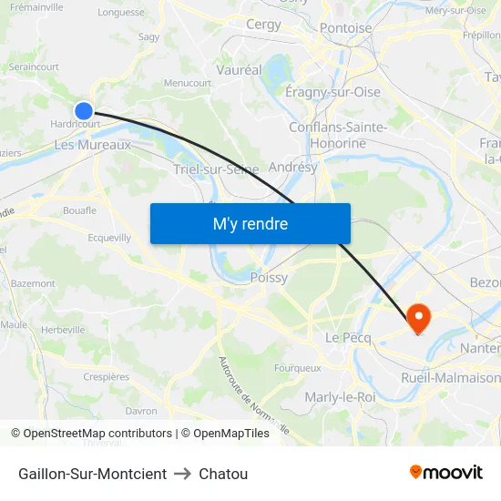 Gaillon-Sur-Montcient to Chatou map