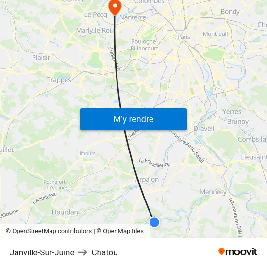 Janville-Sur-Juine to Chatou map