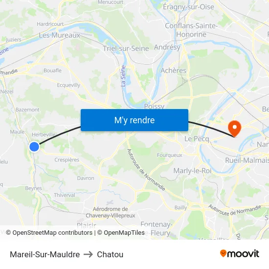 Mareil-Sur-Mauldre to Chatou map