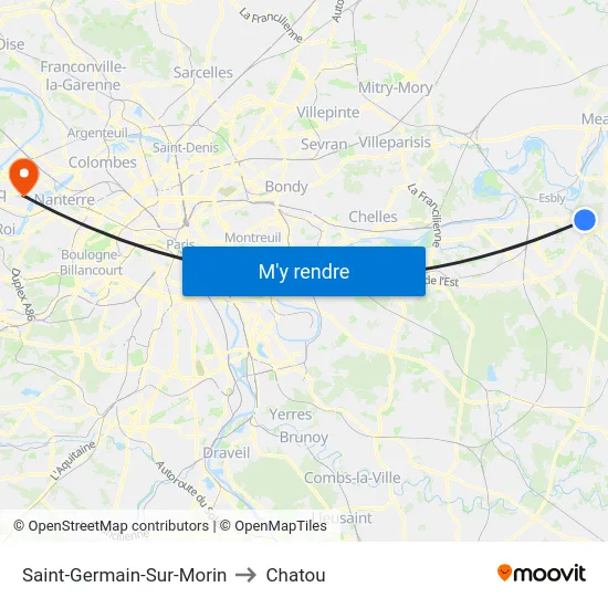 Saint-Germain-Sur-Morin to Chatou map