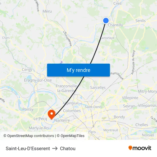 Saint-Leu-D'Esserent to Chatou map