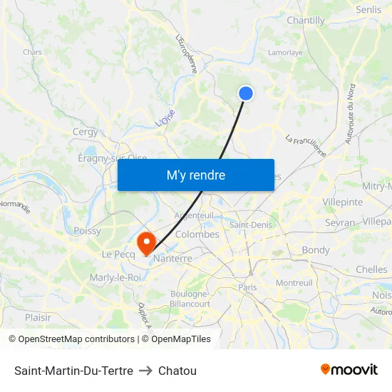 Saint-Martin-Du-Tertre to Chatou map