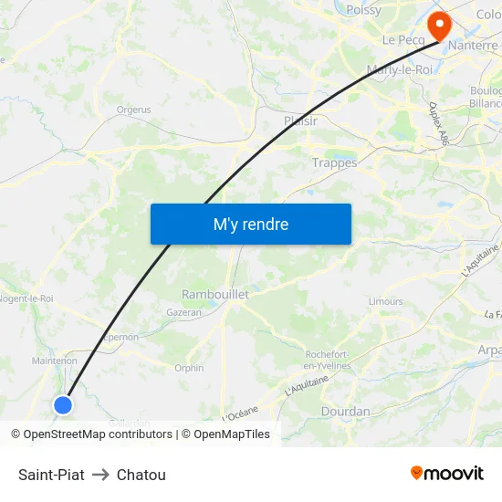 Saint-Piat to Chatou map