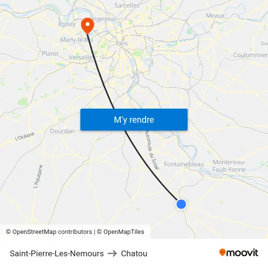 Saint-Pierre-Les-Nemours to Chatou map