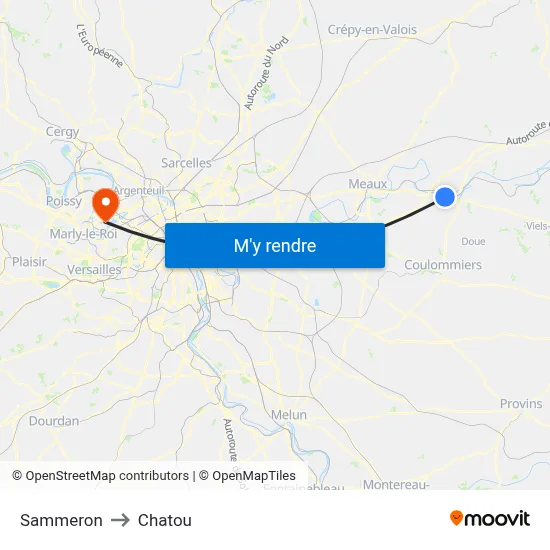 Sammeron to Chatou map