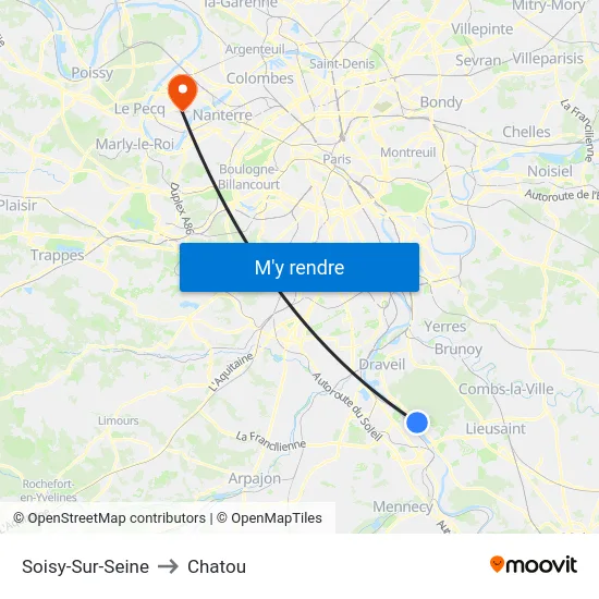 Soisy-Sur-Seine to Chatou map