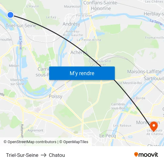Triel-Sur-Seine to Chatou map