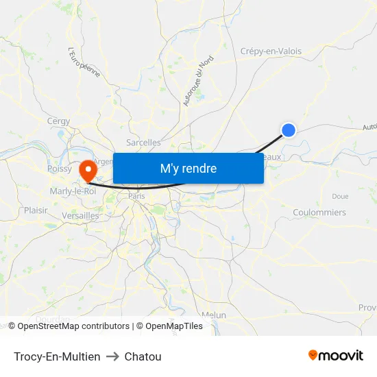 Trocy-En-Multien to Chatou map