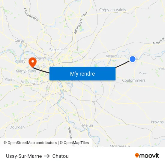 Ussy-Sur-Marne to Chatou map