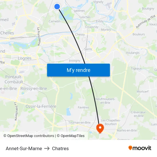 Annet-Sur-Marne to Chatres map